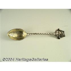 A SILVER BLACK AMERICANA SOUVENIR SPOON