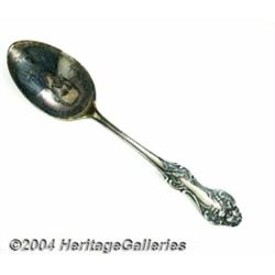 A SILVER AND ENAMEL CUBA SOUVENIR SPOON