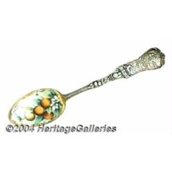 A SILVER AND ENAMEL FLORIDA SOUVENIR SPOON