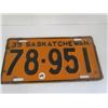 Image 1 : 1939 Saskatchewan License Plate