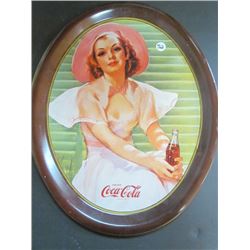 Large Coca Cola Tray- Repro of 1938 Calendar Illustration By Bradshaw Crandall L.E. 1977 17x14