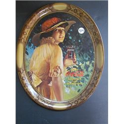 Repro of 1916 WWI Girl Ad L.E. Coca Cola Tray-13x10.5 1976 -76/746