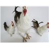 Image 2 : Large White Chicken and 2 Chick Figurines- Real Fathers