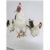 Image 3 : Large White Chicken and 2 Chick Figurines- Real Fathers