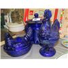Image 5 : Cobalt Blue Hen On A Nest Roaster On Nest and Cookie Jar