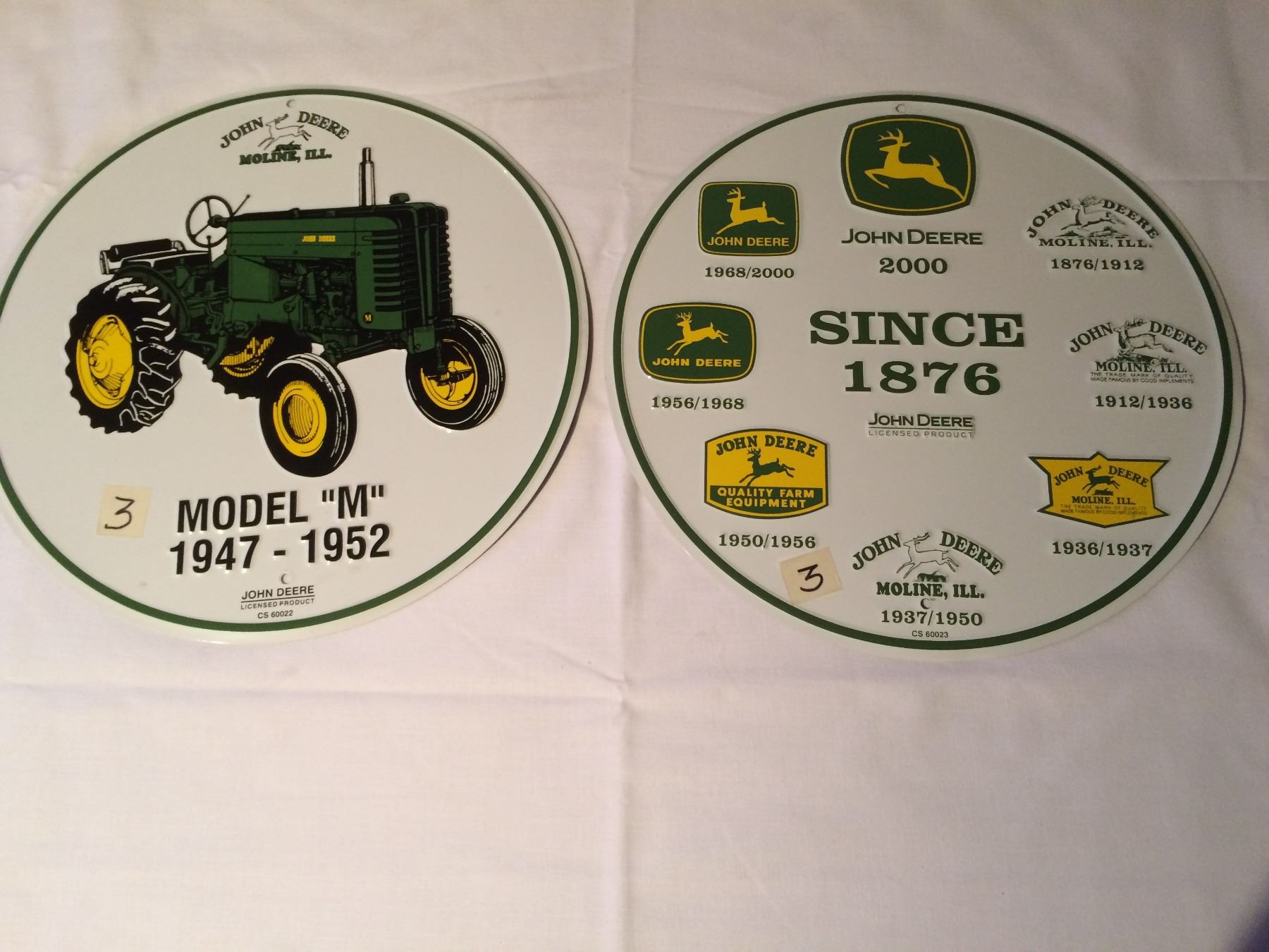 Repro Signs – John Deere Model “D”, John Deere 2000 since 1876