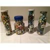 Image 1 : 3 Tall Jars of Marbles  1 short jar marbles