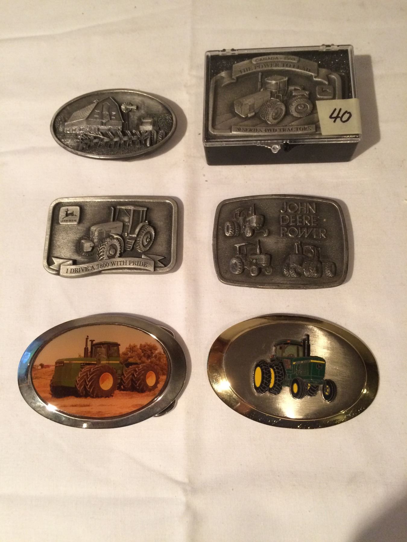 John Deere Tractor Belt Buckle Antique Bronze NEW