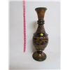 Image 2 : 17" Tall Wood Vase-Carvings on it