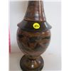 Image 3 : 17" Tall Wood Vase-Carvings on it