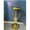 Image 1 : 25" tall Antique Ashtray Stand with Dangling Crystals