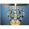 Image 5 : 25" tall Antique Ashtray Stand with Dangling Crystals