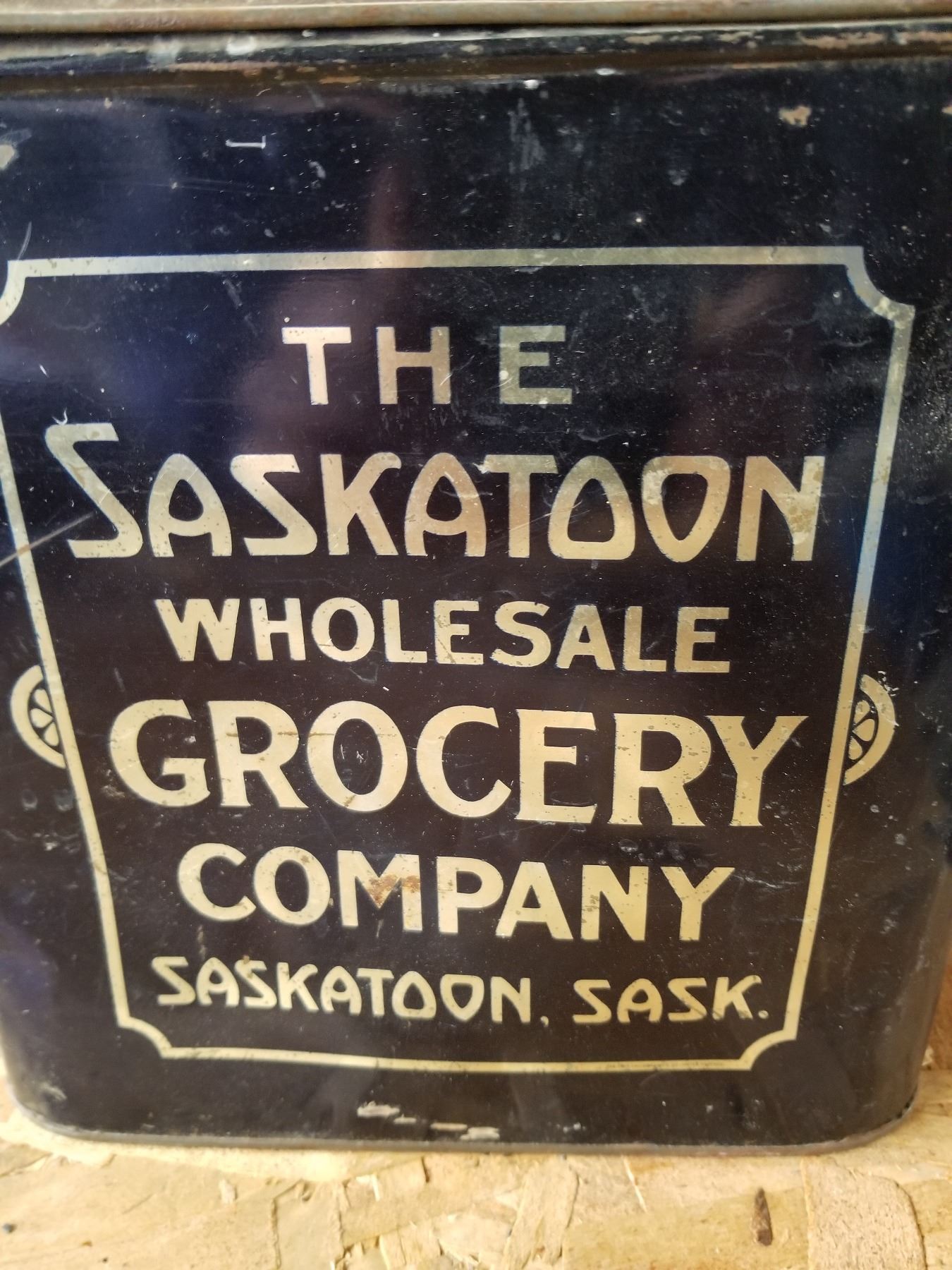 Large Saskatoon Wholesale Grocery Tin