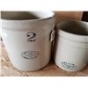 Image 2 : 1 & 2 Gal Medalta Stoneware Crocks-1914-1916