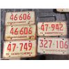 Image 1 : License plates-SK Pair 1971, 3 x 1975 singles