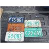 Image 1 : License plates-SK 1962, 1963, 2x 1968, 1969