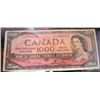 Image 1 : Canadian $1000 Bill 1954 serial 1205273