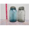 Image 6 : 2- 1gt Glass Sealers (Mason Fruit Jar-Clear)  (Ball Perfect Mason-Blue )with lids