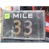 Image 1 : Mile 33 sign (Wood) 24’’x16’’