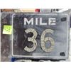 Image 1 : Mile 36 sign (Wood) 24’’x16’’