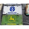 Image 1 : 2 License plates, John Deer & New Holland