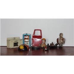 Various Tin Toy Parts