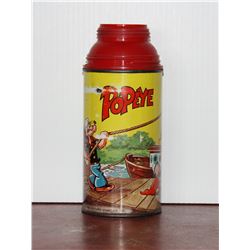 1964 King Features Syndicate Popeye Thermos, Glass Liner intact
