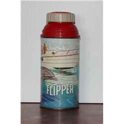 1966 Ivan Tors Films Inc., Flipper Thermos, Glass Liner Intact