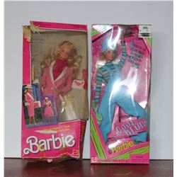 Pete and Night Barbie and Cool Blue Barbie, in original boxes