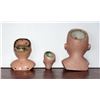 Image 2 : Porcelain Heubach-Koppelsdorf No 275, No 201 Germany and Tin Doll Head, All glass eyes and teeth int
