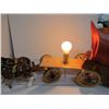 Image 12 : Wooden wagon Lamp with China Horses-Works (2 Horses )