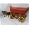 Image 1 : Wooden wagon Lamp with China Horses-Works (2 Horses )