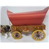 Image 4 : Wooden wagon Lamp with China Horses-Works (2 Horses )