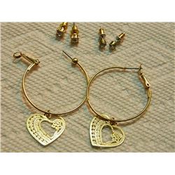ASSORTED EARRINGS - some may be silver - 3 SETS TTL