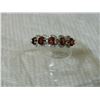 Image 6 : ***** FEATURE ITEM **** RING - 1 3/4 CARAT GARNETS & 2 GENUINE DIAMONDS IN 925 STERLING SILVER SETTI