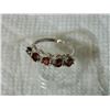 Image 7 : ***** FEATURE ITEM **** RING - 1 3/4 CARAT GARNETS & 2 GENUINE DIAMONDS IN 925 STERLING SILVER SETTI