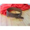 Image 2 : LEATHER HAND TOOLED GUN BELT - LIGHT COLOR NO GUN POCKET