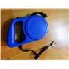 Image 1 : RETRACTABLE LEASH - BLUE - LARGE DOG - `12' LONG CORD - LOOKS NEW
