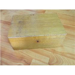WOOD JEWELRY BOX & CONTENTS