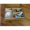 Image 4 : WOOD JEWELRY BOX & CONTENTS