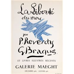 Georges Braque, Galerie Maeght - La Liberte des Mers, Lithograph Poster