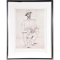 Pablo Picasso, Arlequin Moustachu a la Guitare, Lithograph