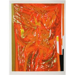 Seong Moy, Red Tapestry, Serigraph