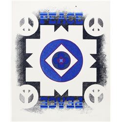 George Ortman, Peace from the Peace Portfolio, Lithograph and Silkscreen