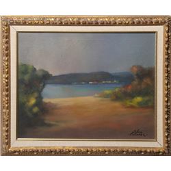 Angelo Petrozzi, Lakeside, Oil Painting