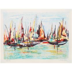 Michael Schreck, Sailboat Race, Lithograph