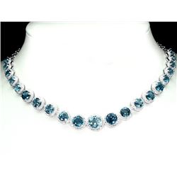 Natural London Blue Topaz 135 Carats Necklace