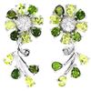 Image 1 : NATURAL GREEN CHROME DIOPSIDE PERIDOT Earrings