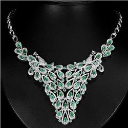 NATURAL  COLUMBIAN EMERALD NECKLACE