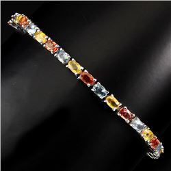 Natural Fancy Color Sapphire 57.20 Carats Bracelet